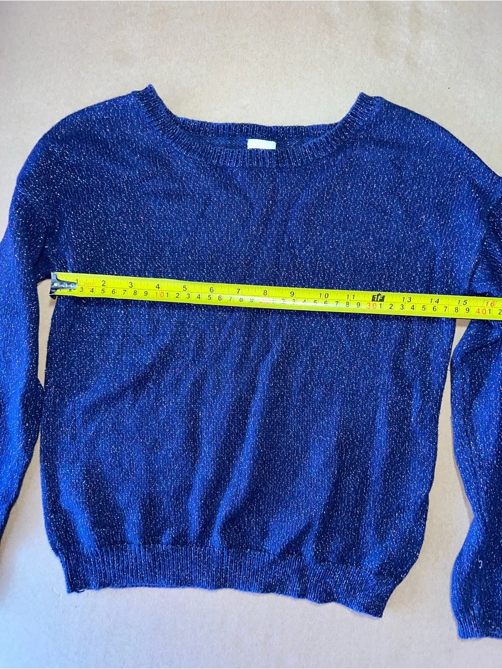 Gymboree Royal Blue Metallic Crewneck Sweater